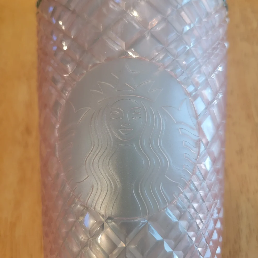 NWT Starbucks summer 2023 pink pearl jeweled grande 16oz tumbler